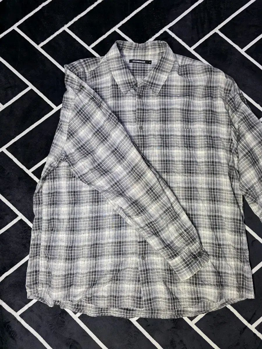 ハッチングルーム Classic MULTI CHECKER SHIRT Grey 3