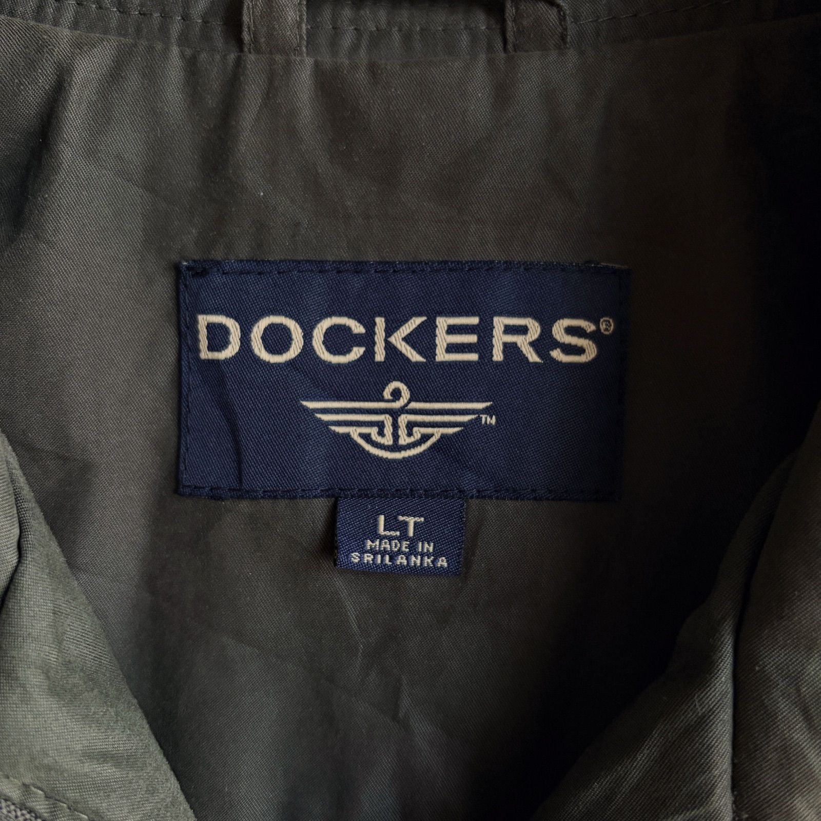 00s ドッカーズ スイングトップ 裏フリース 襟レザー ピーチスキン L相当 00s ドッカーズ スイングトップ 裏フリース 襟レザー ピーチスキン