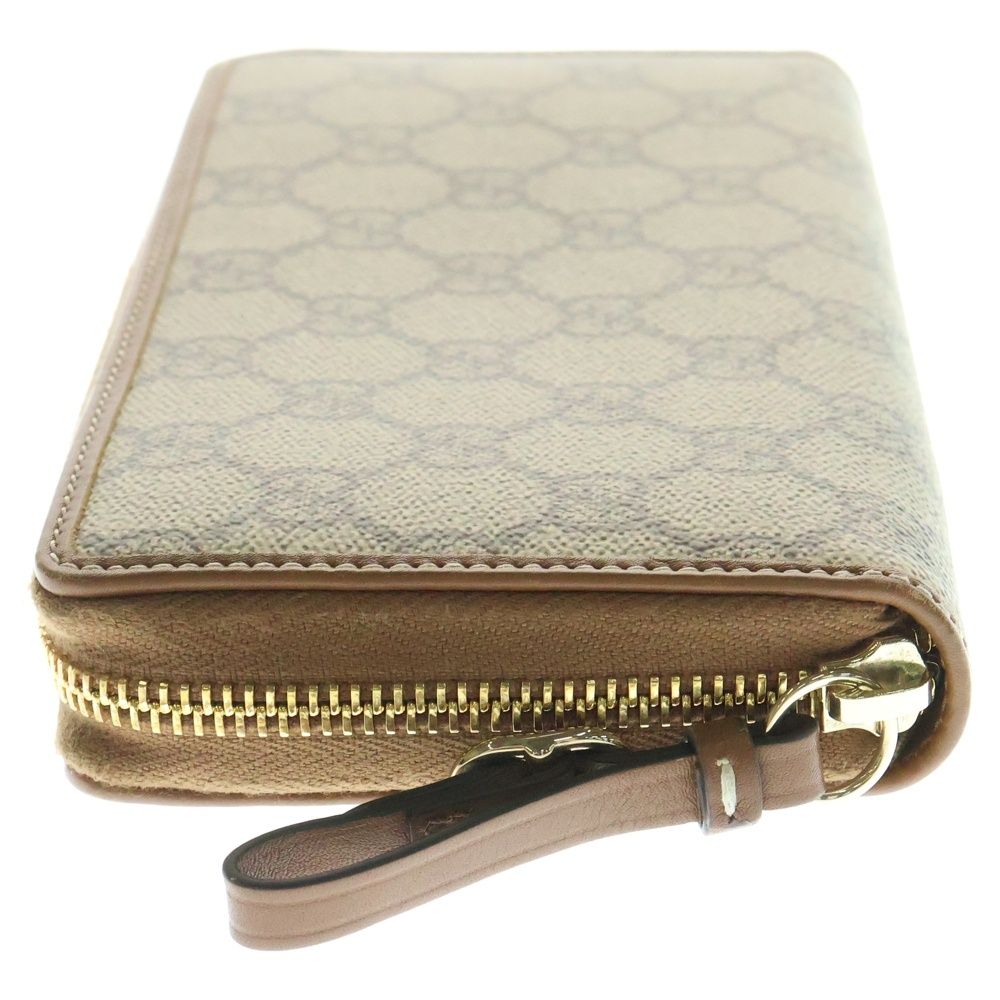 GUCCI (グッチ) GGエンブレム ジップアラウンドウォレット ベージュ