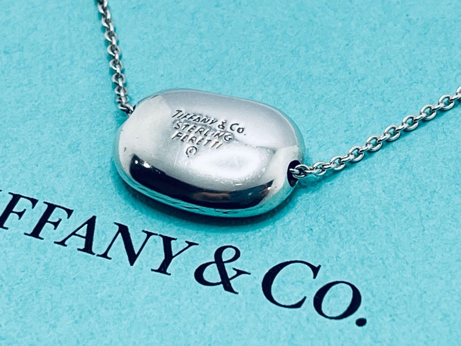 a162 Tiffany&Co. ティファニー ビーン ネックレス シルバー 925 