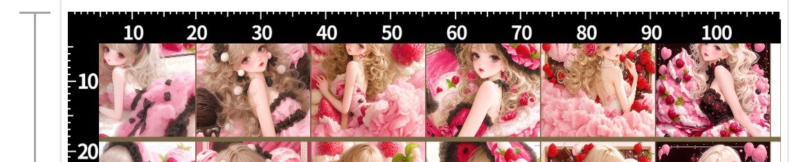  番号４９ いちごアイス女の子のパネル生地 綿(プリント) 生地