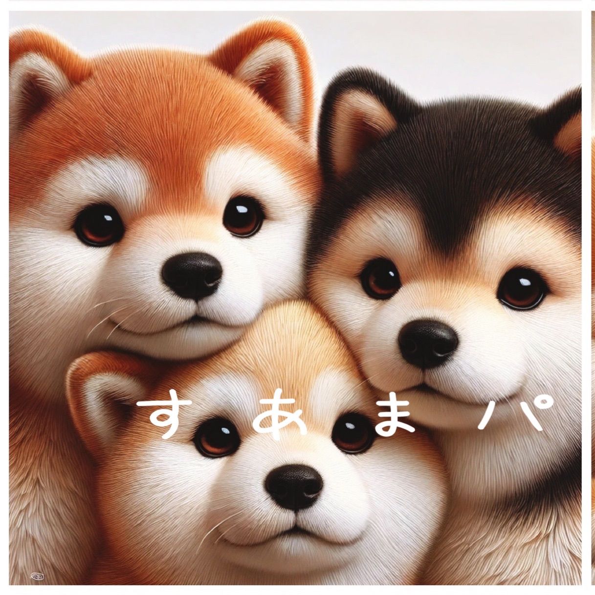 番号５０ むぎゅわんこEのパネル生地