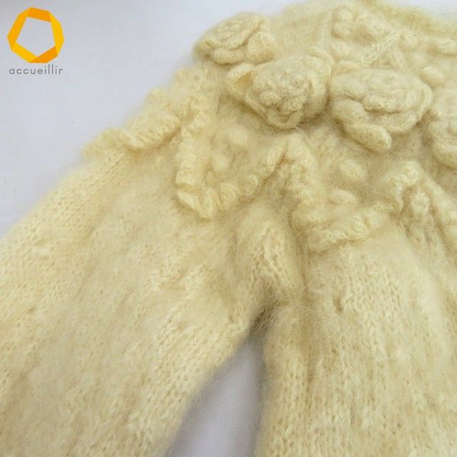 wux カネコイサオ KANEKO ISAO 金子功 ニット カーディガン クリーム