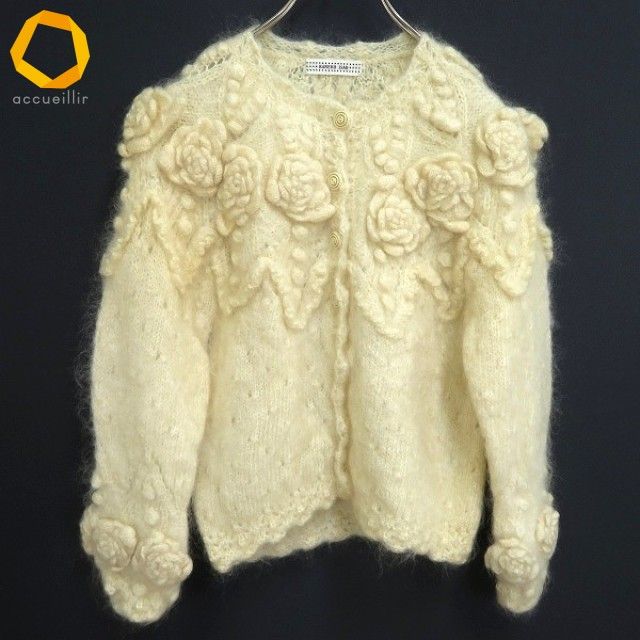 wux カネコイサオ KANEKO ISAO 金子功 ニット カーディガン クリーム