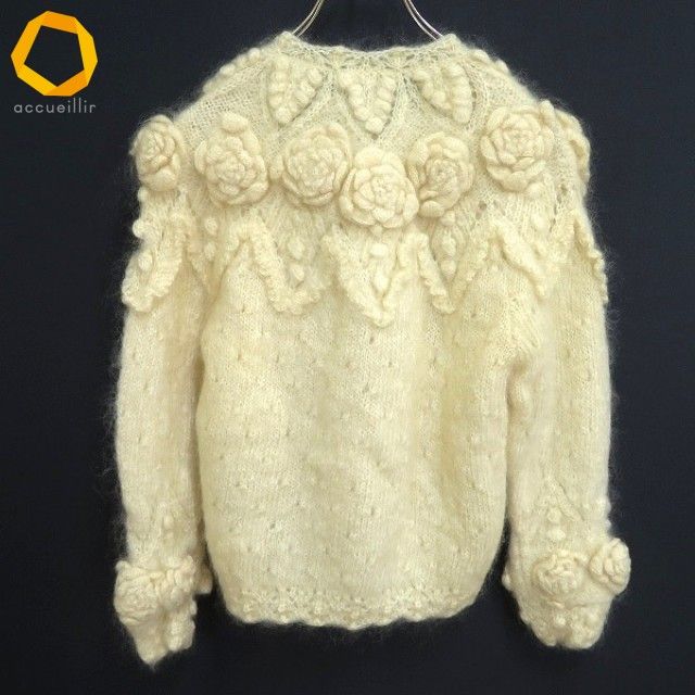 wux カネコイサオ KANEKO ISAO 金子功 ニット カーディガン クリーム