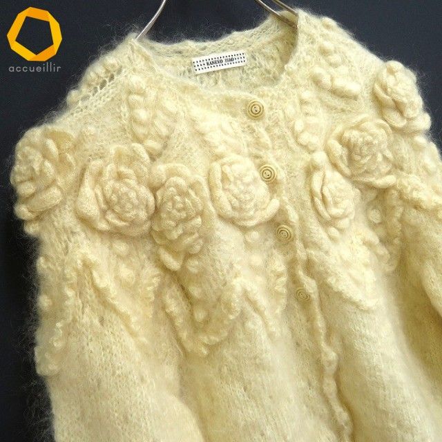 wux カネコイサオ KANEKO ISAO 金子功 ニット カーディガン クリーム