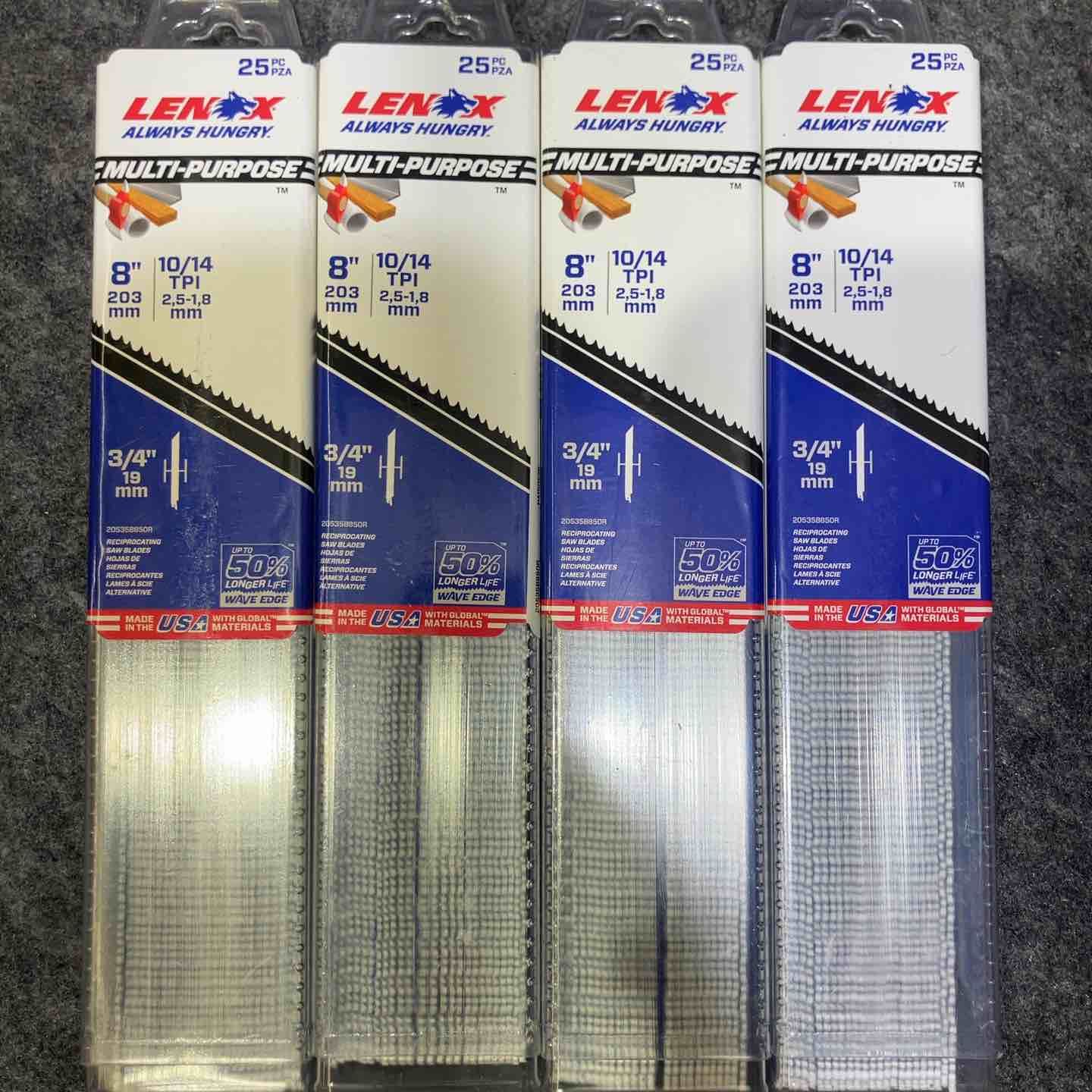 レノックス LENOX 200 mm セーバーソーブレード 入 4箱 計