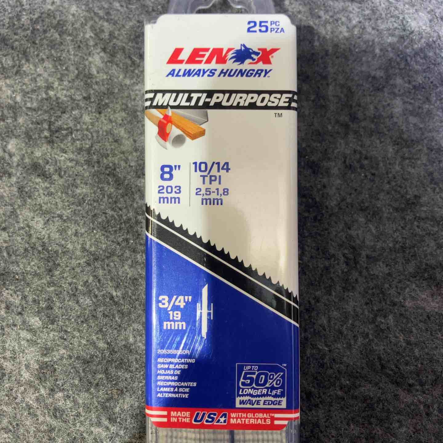 レノックス LENOX 200 mm セーバーソーブレード 入 4箱 計