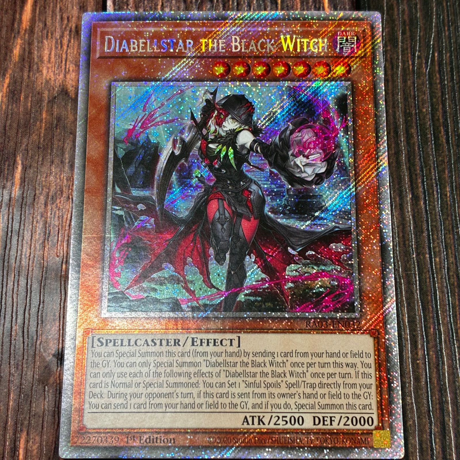 遊戯王 英語版 黒魔女ディアベルスター プラチナシークレットレア