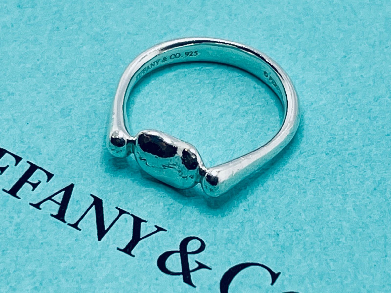 a164 Tiffany&Co. ティファニー ビーン リング シルバー 公式 925 約11