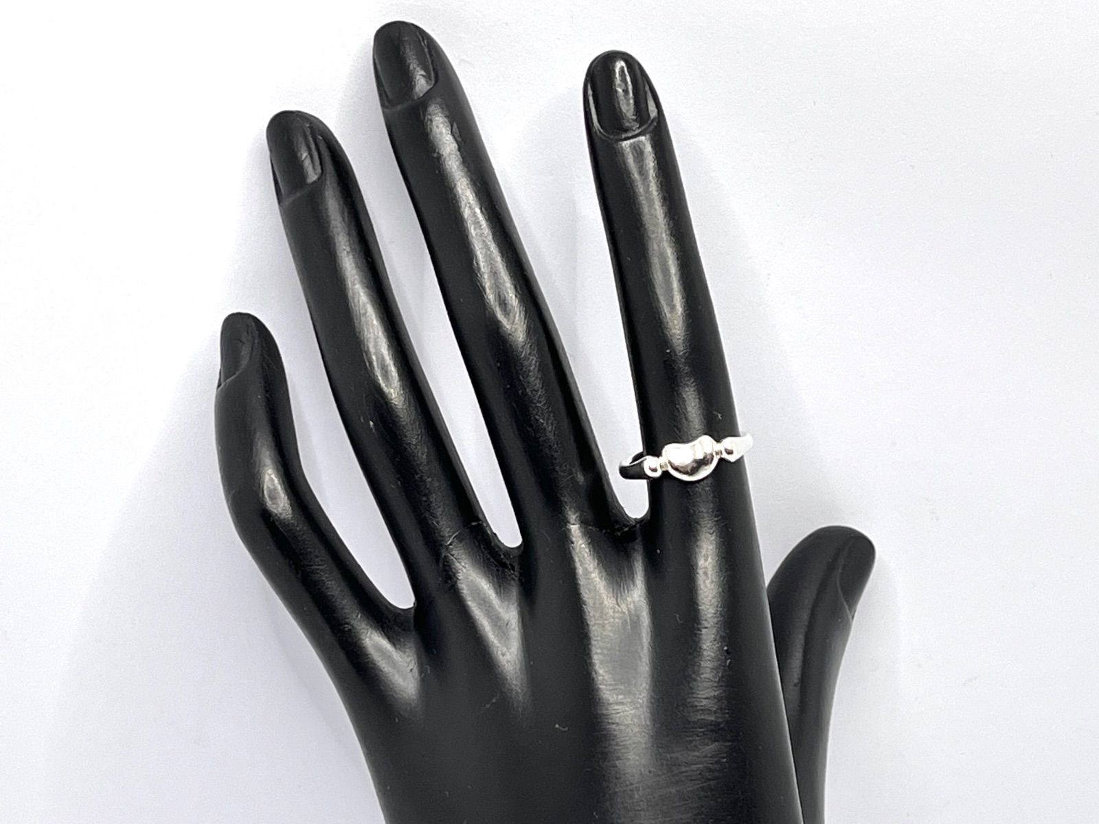 a164 Tiffany&Co. ティファニー ビーン リング シルバー 公式 925 約11