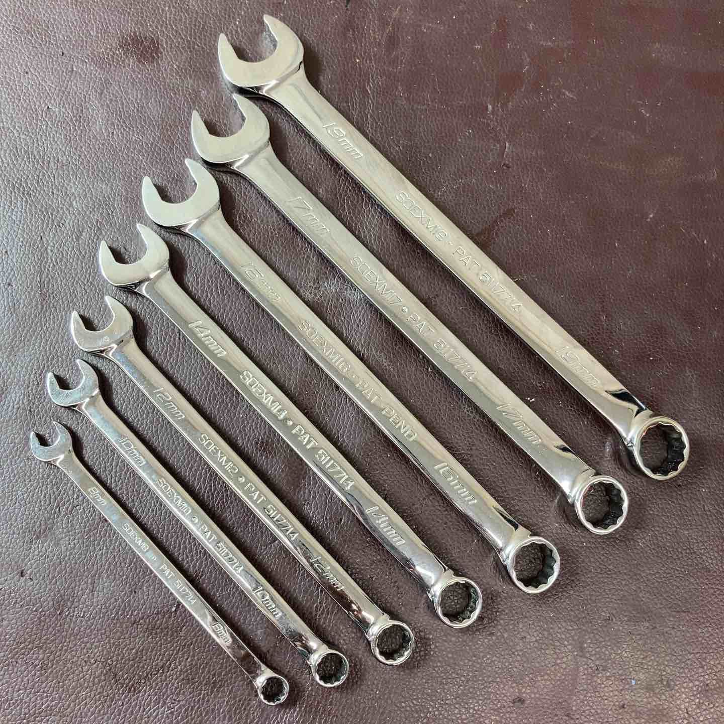 品 スナップオン Snap on フランクドライブ コンビネーションレンチ SOEXM 8～19 7本セット