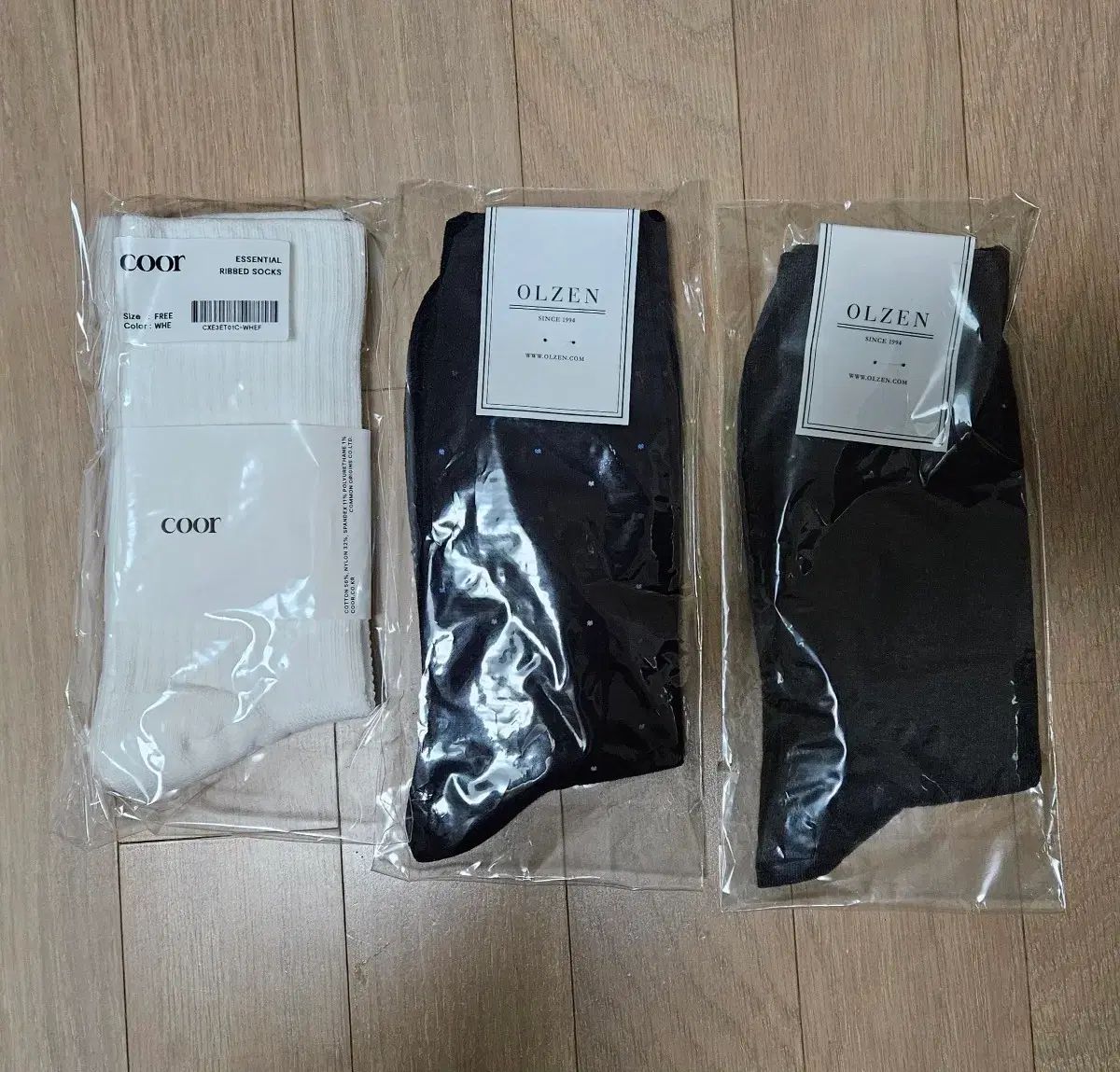 OLZEN クアー メンズ 靴下 3足 新品