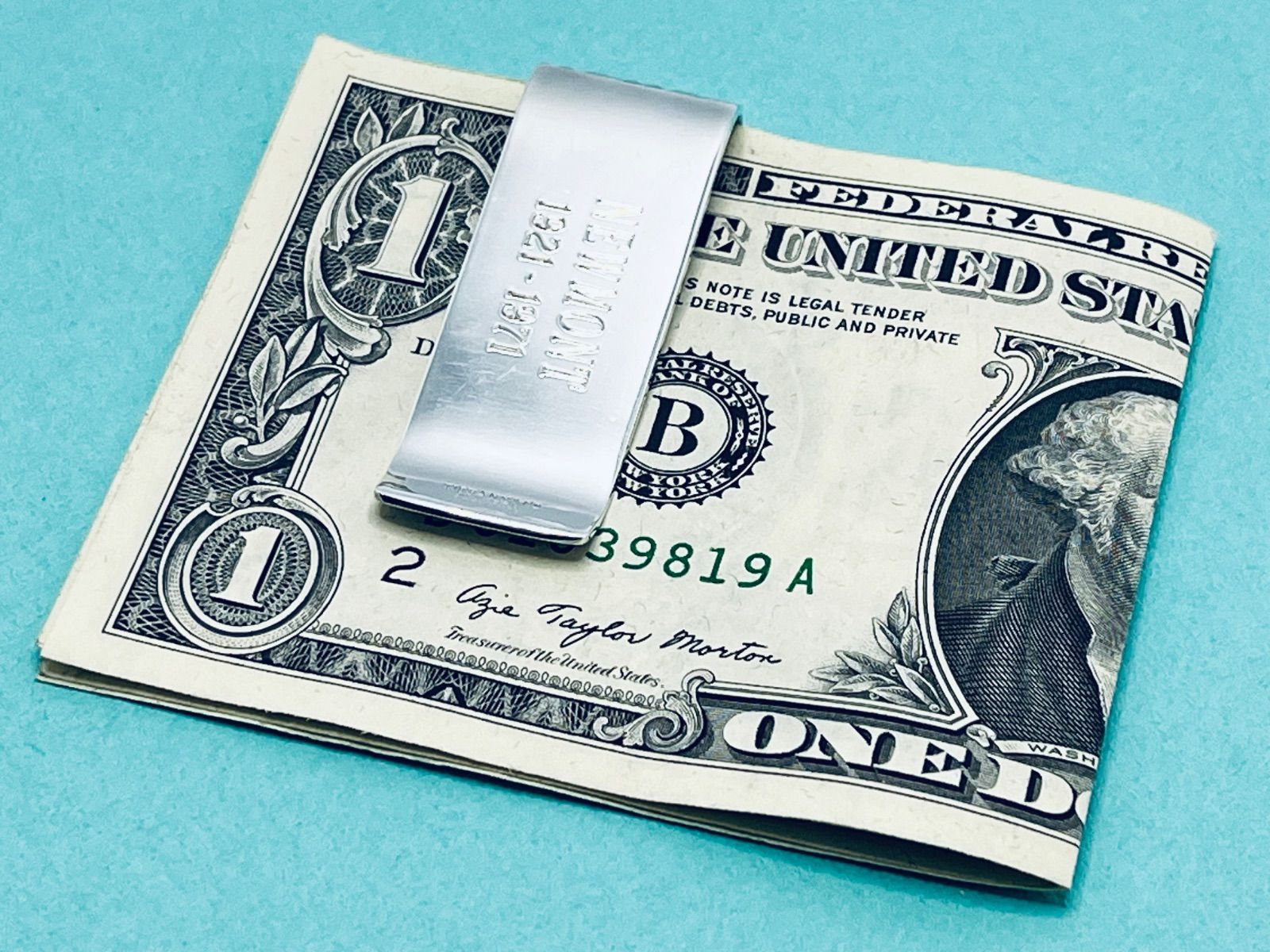 #102 Tiffany&co. ティファニー クロコ型押し マネークリップ a166 Tiffany&Co. ティファニー メーカーズ クロコ型押し クロコ