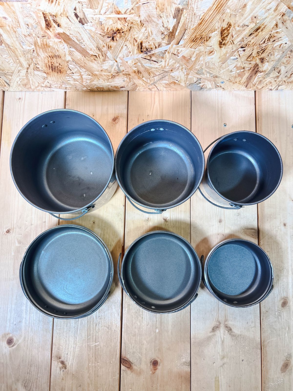  廃盤 品 HOTTON ホットン 社 BULLDOG BRAND ブルドッグブランド ビリー缶 ３点セット クッカーセット アウトドア調理器具