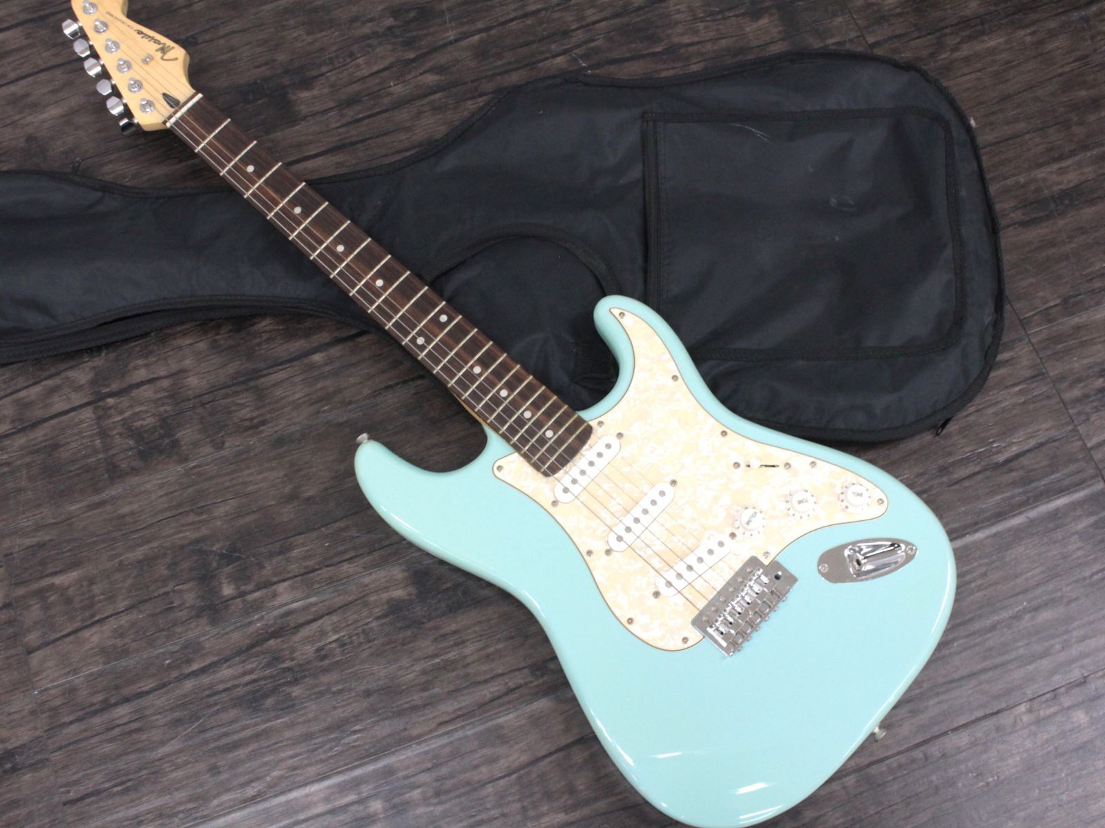 行董】Mavis ストラトキャスター エレキギター サーフグリーン 弦楽器