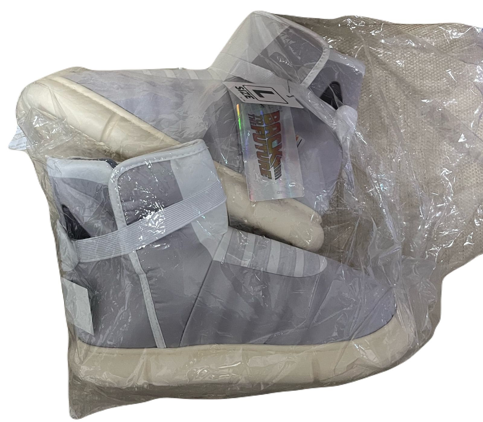 niko and バックトゥザフューチャー コラボ ルームシューズ グレー L