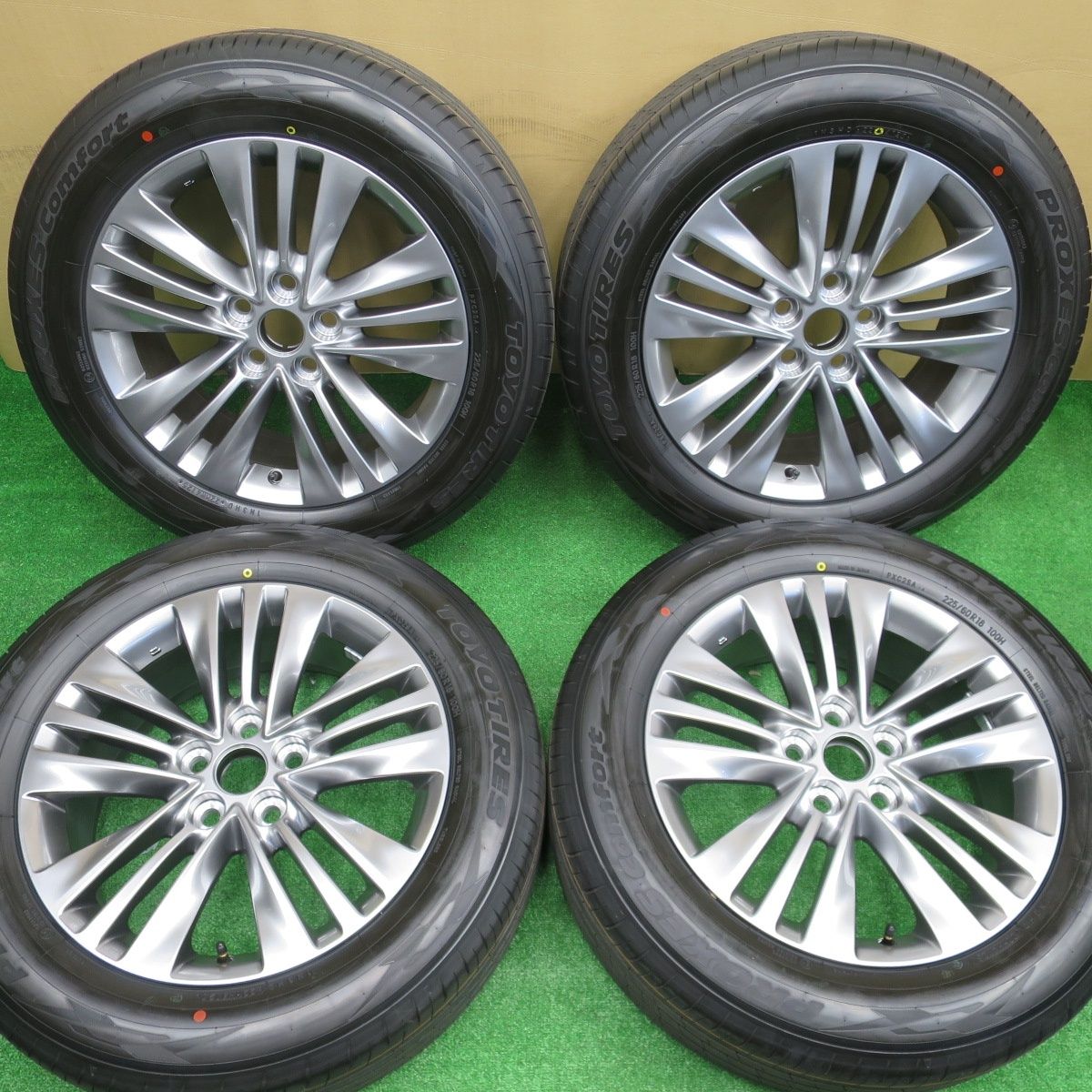 新車外し 25年 トヨタ 40系 アルファード ヴェルファイア Zグレード 225 60 R 18 トーヨー プロクセス コンフォート 18インチ PCD 120 5 H ノ