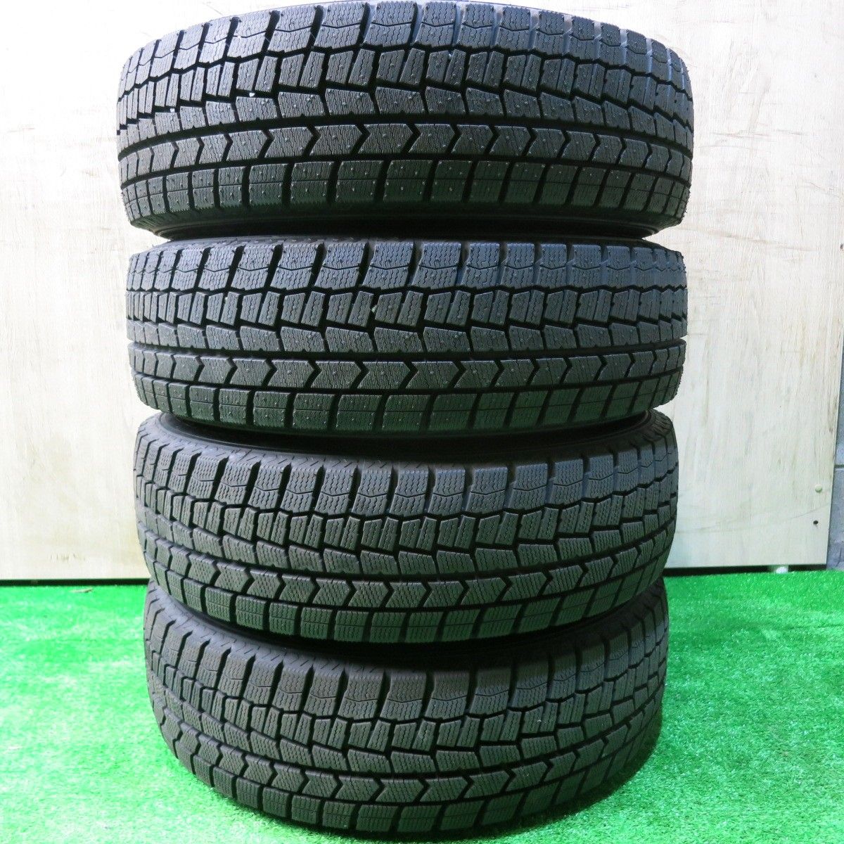  バリ溝 23年 キレイ ほぼ10分 スタッドレス 175 70 R 14 ダンロップ ウインターマックス WM 02 スチール ホイール 14インチ PCD 100 4 H ス 14インチ タイヤ ホイールセット