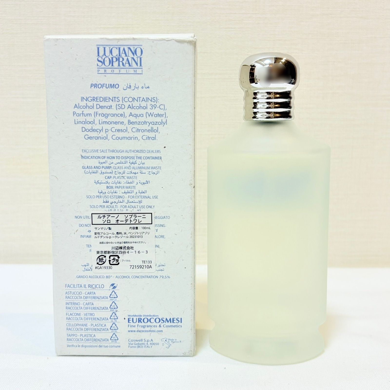 新品未使用 LUCIANO SOPRANI SOLO EAU DE TOILETTE ルチアーノ