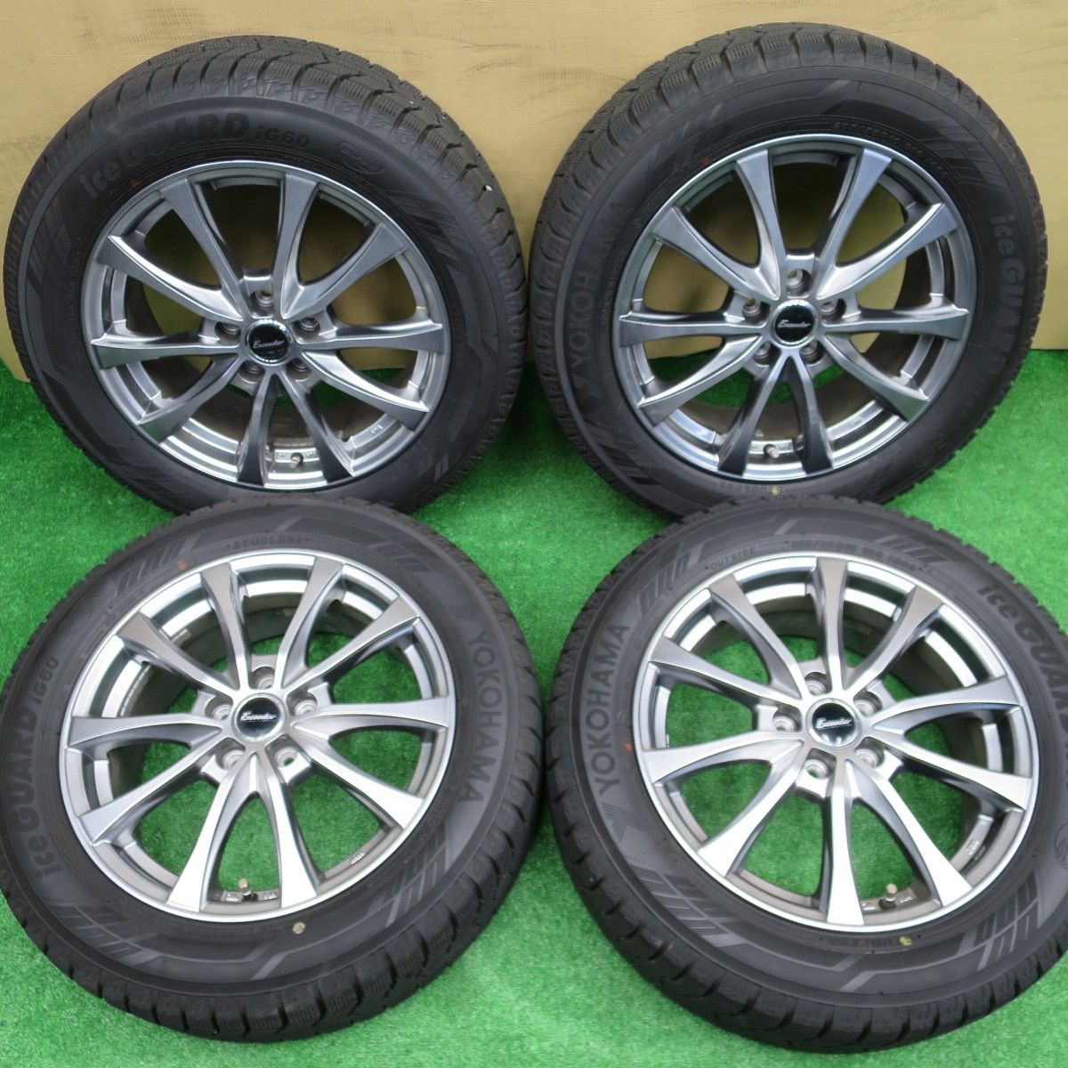 バリ溝 23年 キレイ 9 5分 86 BRZ 等 205 55 R 16 スタッドレス ヨコハマ アイスガード iG 60 Exceeder エクシーダー 16インチ PCD 100 5 H ス