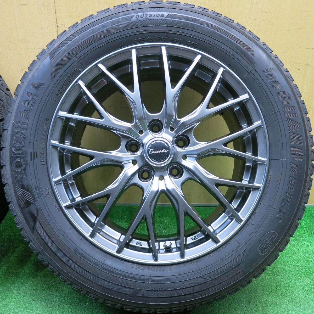 バリ溝 キレイ 9分 スタッドレス 225 60 R 17 ヨコハマ アイスガード iG 50 プラス Exceeder エクシーダー 17インチ PCD 114 3 5 H ス