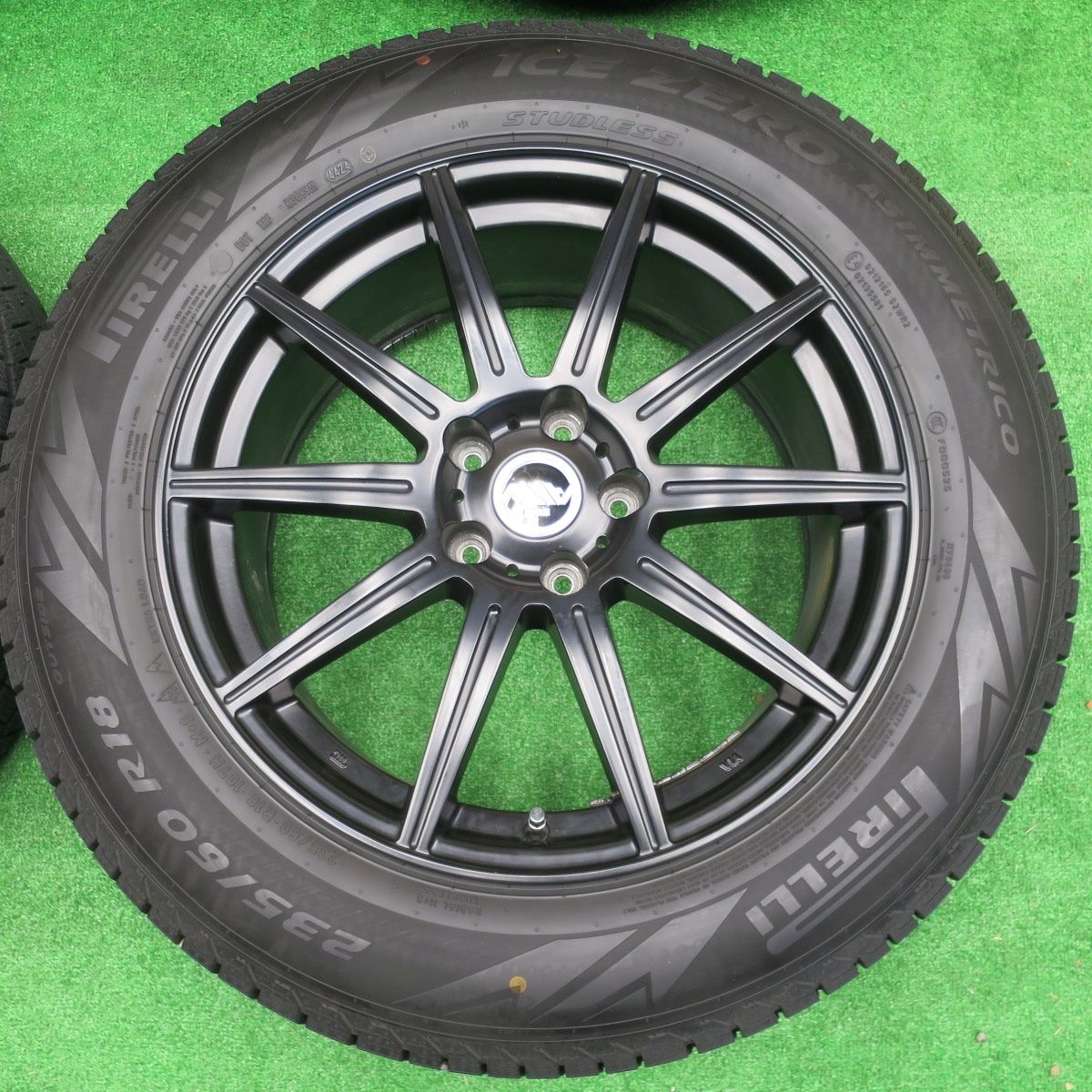  バリ溝 24年 キレイ 9 5分 スタッドレス 235 60 R 18 ピレリ アイスゼロ アシンメトリコ ALIA CLIMATE アリア クライメイト 18インチ PCD 114 3 5 H ス 18インチ タイヤ ホイールセット