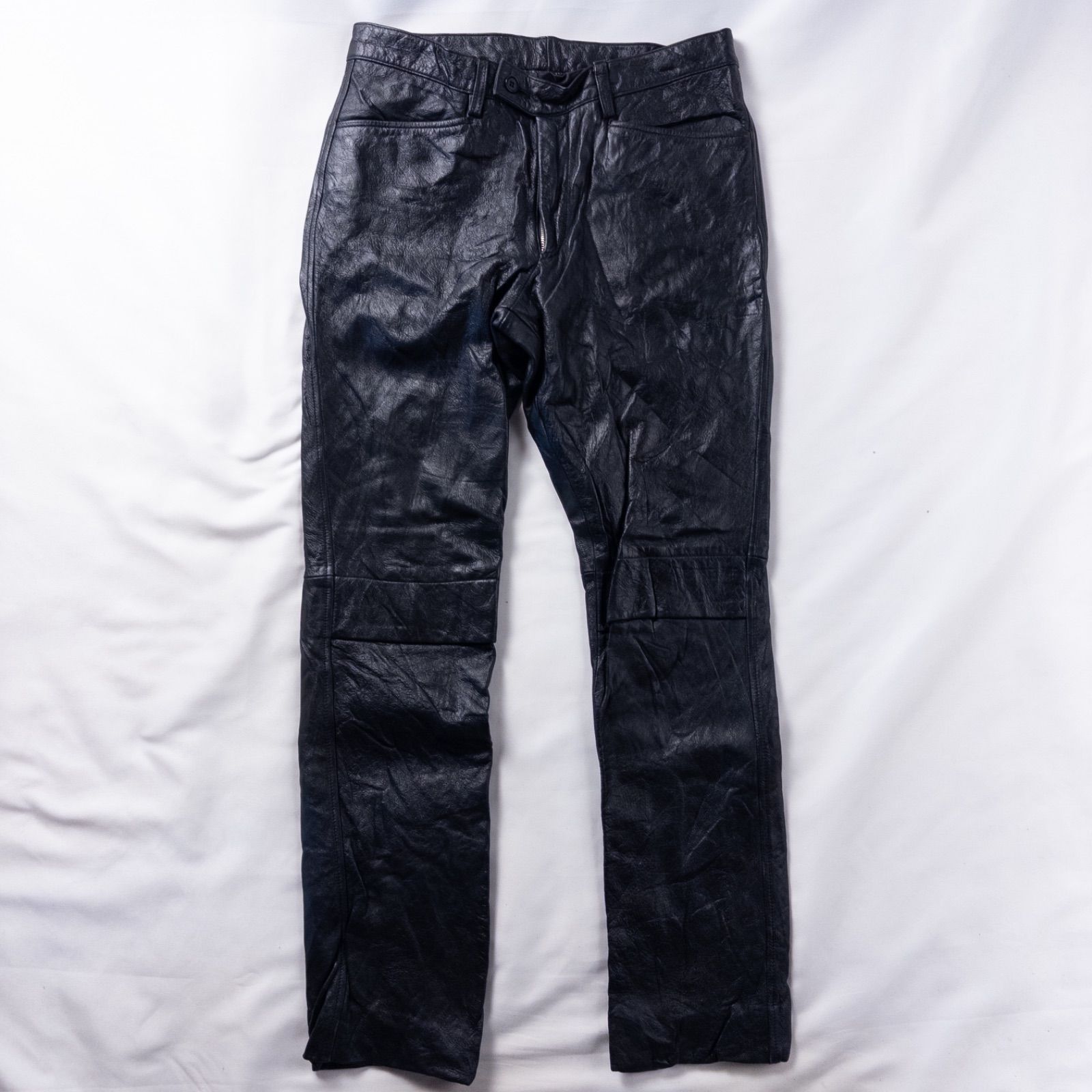 Euro Vintage 90s Unknown 本革 バイカー アメカジ ロック グランジ