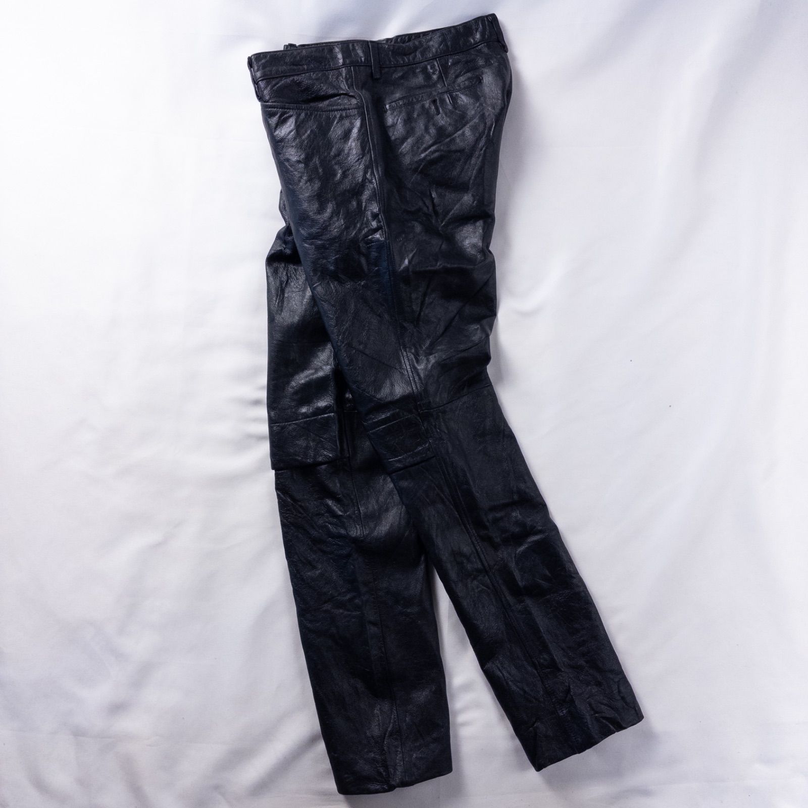 Euro Vintage 90s Unknown 本革 バイカー アメカジ ロック グランジ