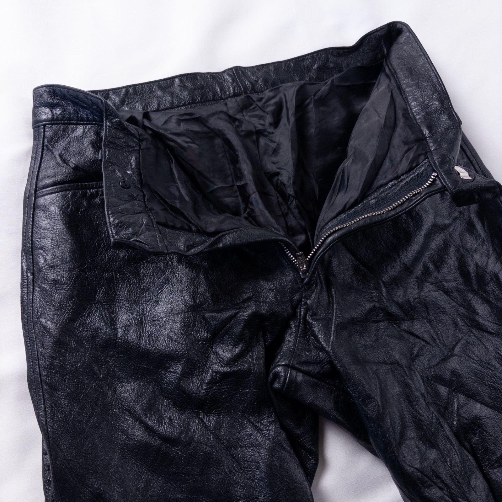 Euro Vintage 90s Unknown 本革 バイカー アメカジ ロック グランジ