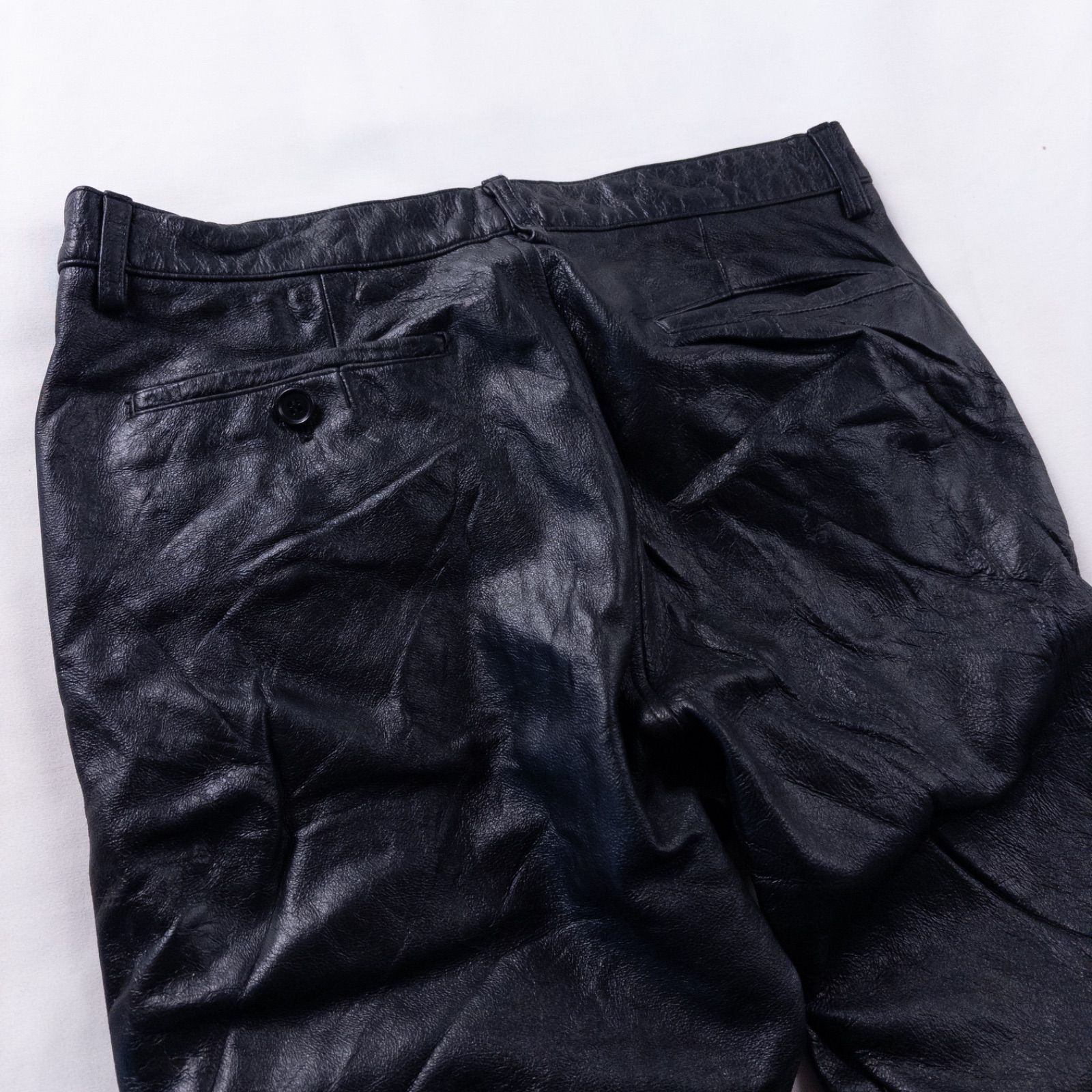 Euro Vintage 90s Unknown 本革 バイカー アメカジ ロック グランジ