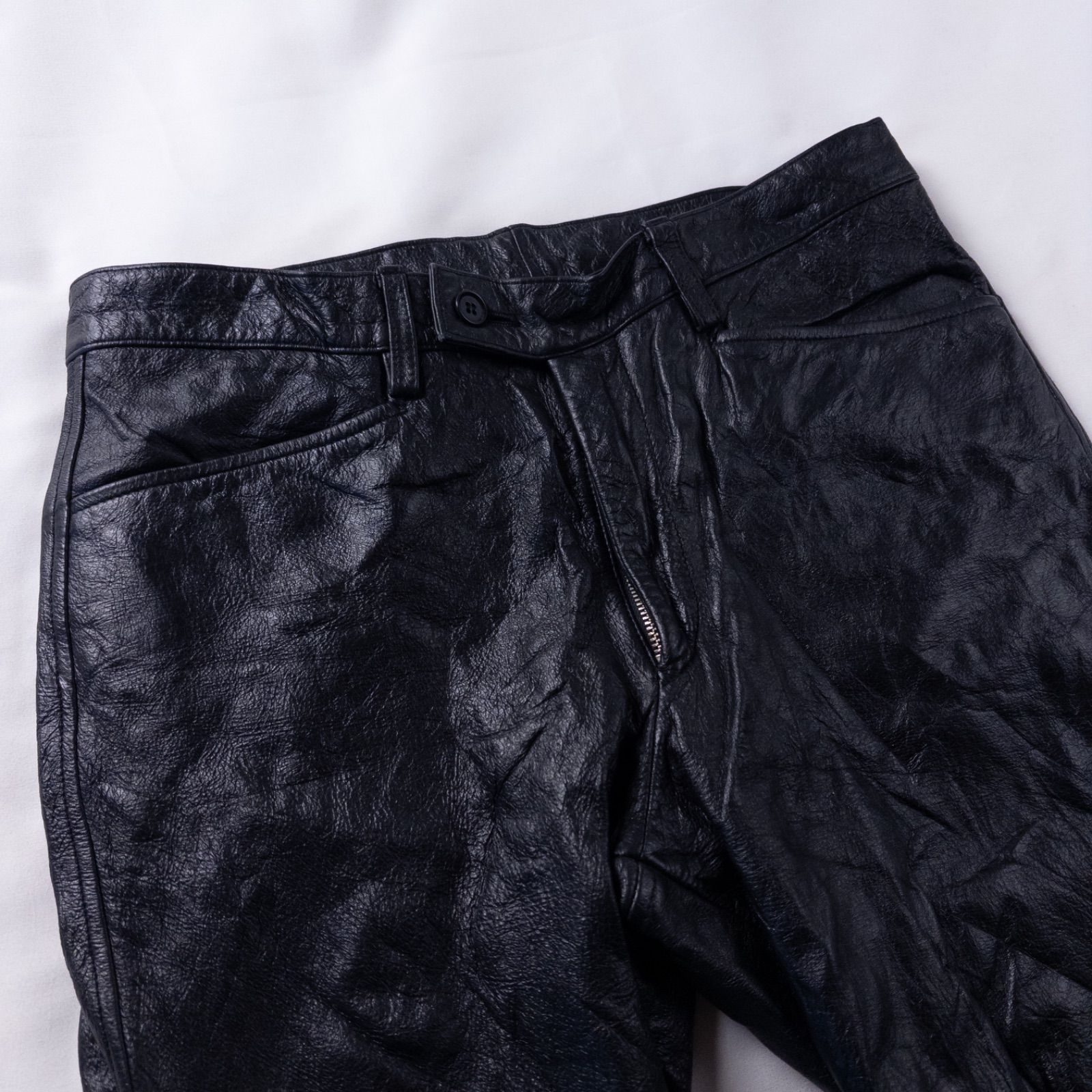 Euro Vintage 90s Unknown 本革 バイカー アメカジ ロック グランジ