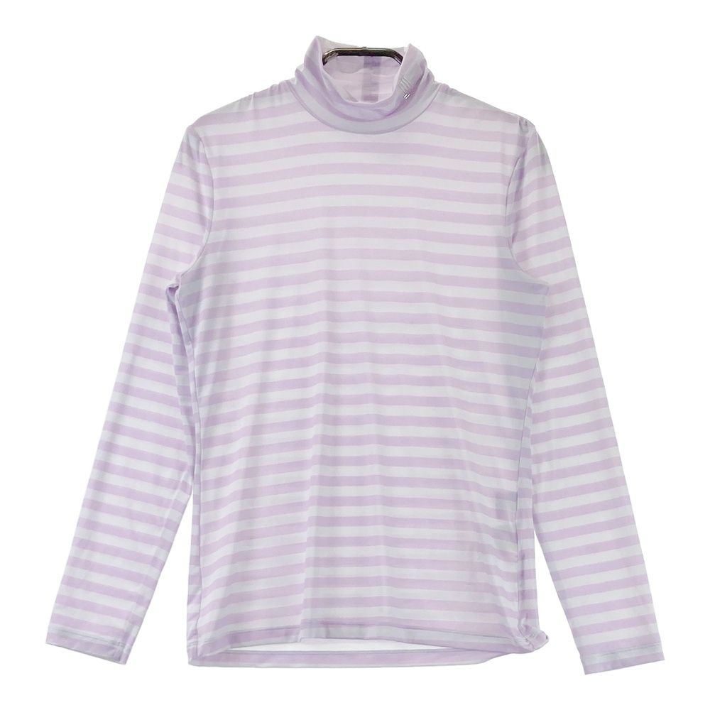 サイズ：38 LANVIN SPORT ランバン スポール  ハイネック 長袖Tシャツ ドット柄 レッド系 [240101502707] ゴルフウェア レディース ストスト LANVIN SPORT ランバン スポール 長袖ハイネックTシャツ レッド系 38
