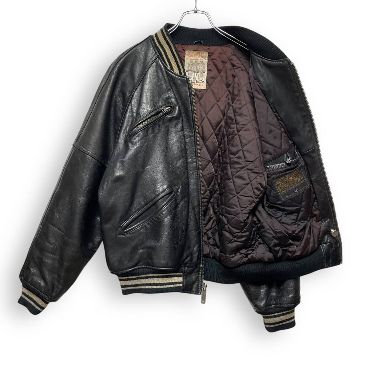 M25112/ AVIREX アヴィレックス ヴィンテージ アーチロゴ レザー バー