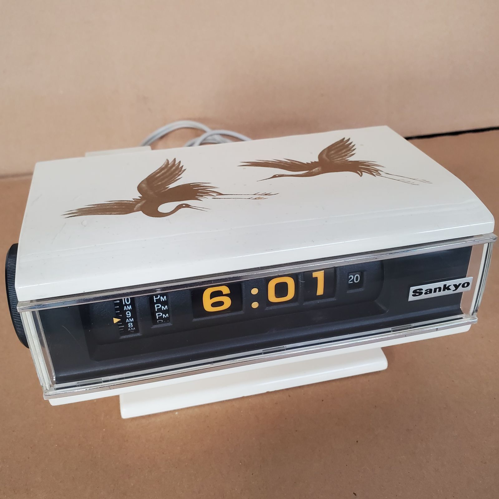 パタパタ時計 三協精機 SANKYO ザックス DT-502 通電 昭和レトロ