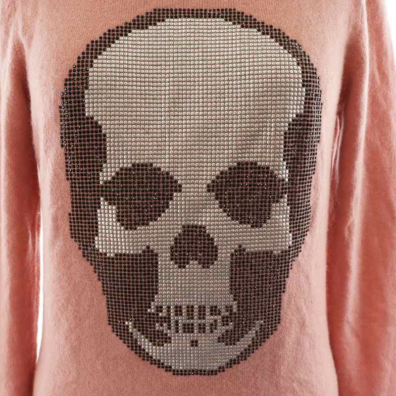 ルシアンペラフィネ ラインストーン 長袖ニット 黒M ルシアン