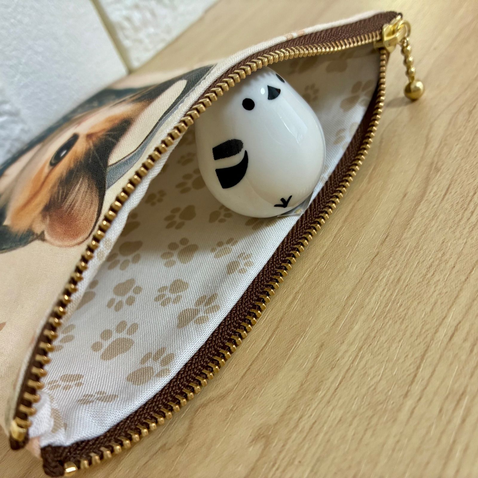 両面パネル フラットポーチ 猫 デニムバッグ - メルカリ