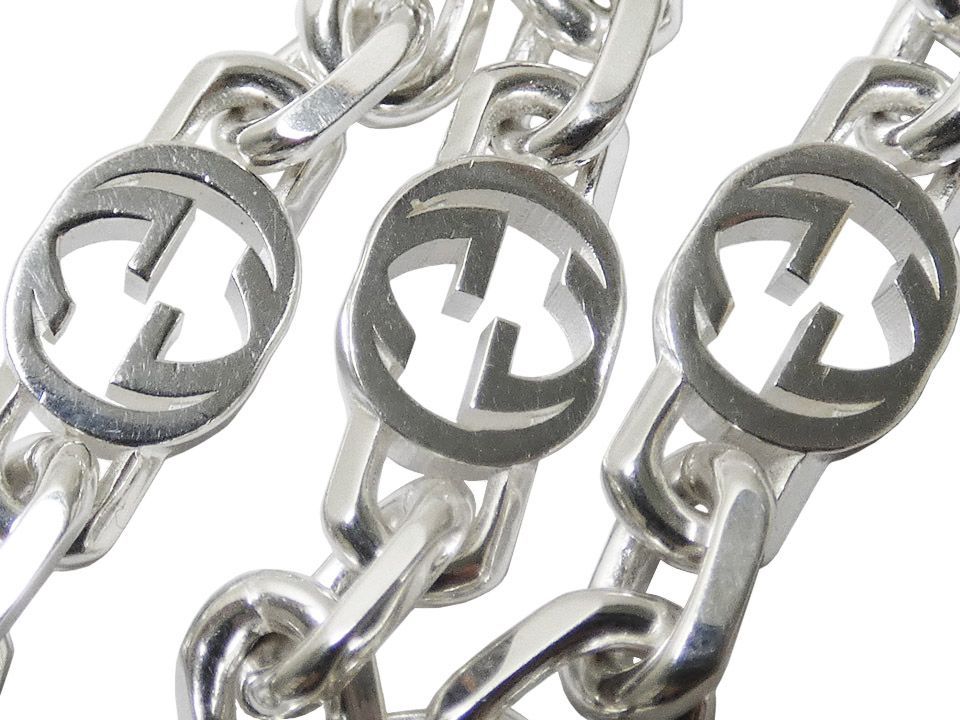 GUCCI インターロッキングG シルバー925 ブレスレット 箱・袋付き GUCCI インターロッキングG シルバー925 ブレスレット 箱・袋付き