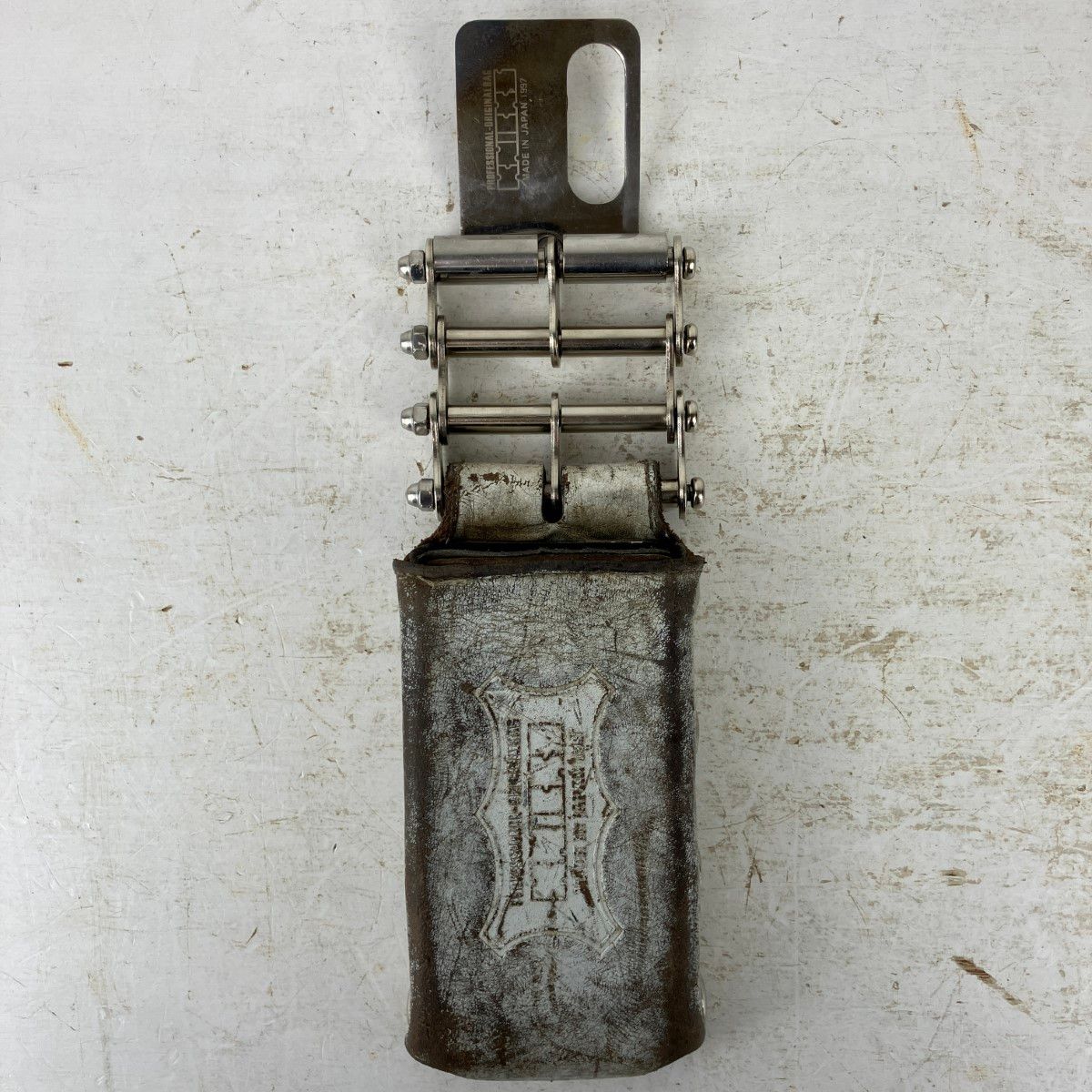 ЗЗKNICKS 総ヌメ革3 チェーンタイプ鳶レベルホルダー NX-KNS-100 LDX 3-C 2 SUS-S ホワイト