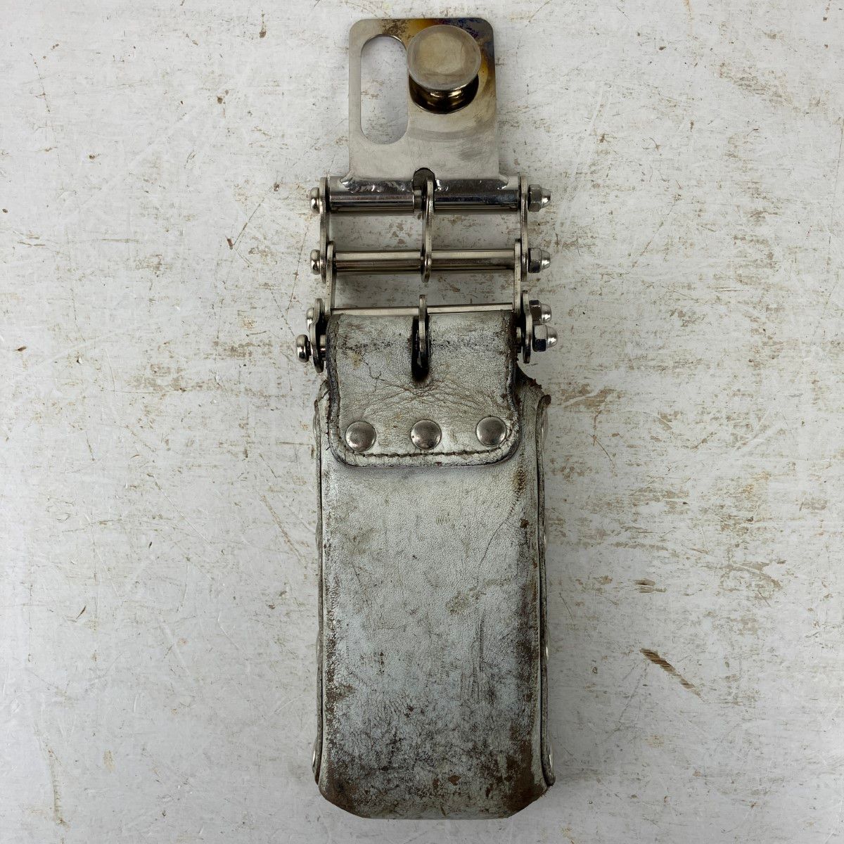 ЗЗKNICKS 総ヌメ革3 チェーンタイプ鳶レベルホルダー NX-KNS-100 LDX 3-C 2 SUS-S ホワイト