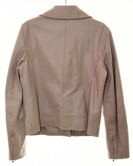 23区 オンワード樫山 LAMB LEATHER JACKET BEIGE SIZE 38 210-5 JK WO