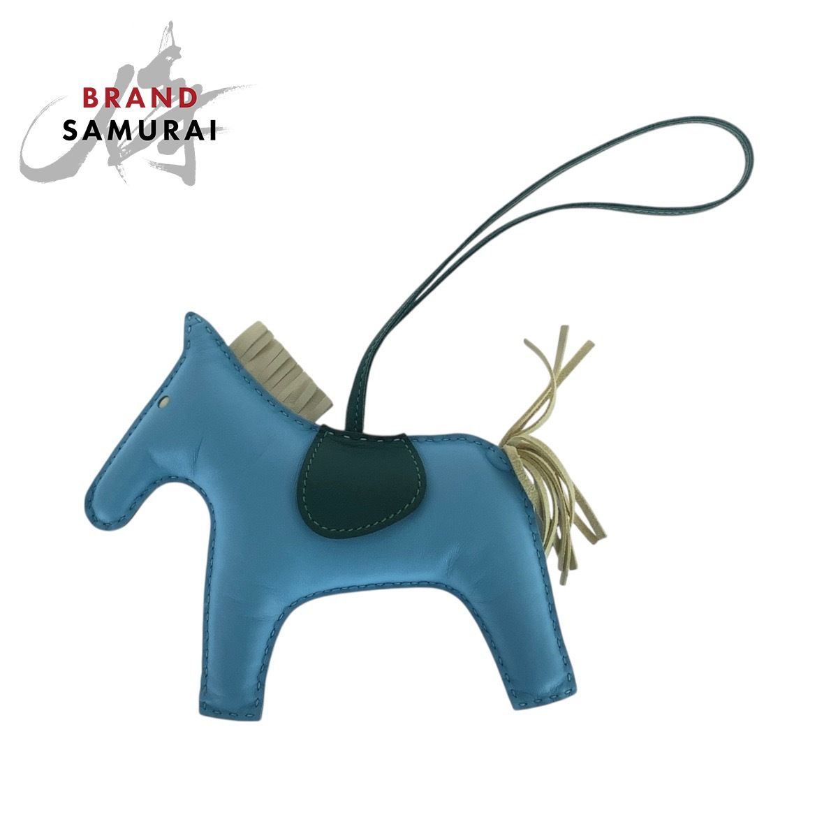 美品 HERMES エルメス ロデオ ペガサス GM ライトブルー グリーン