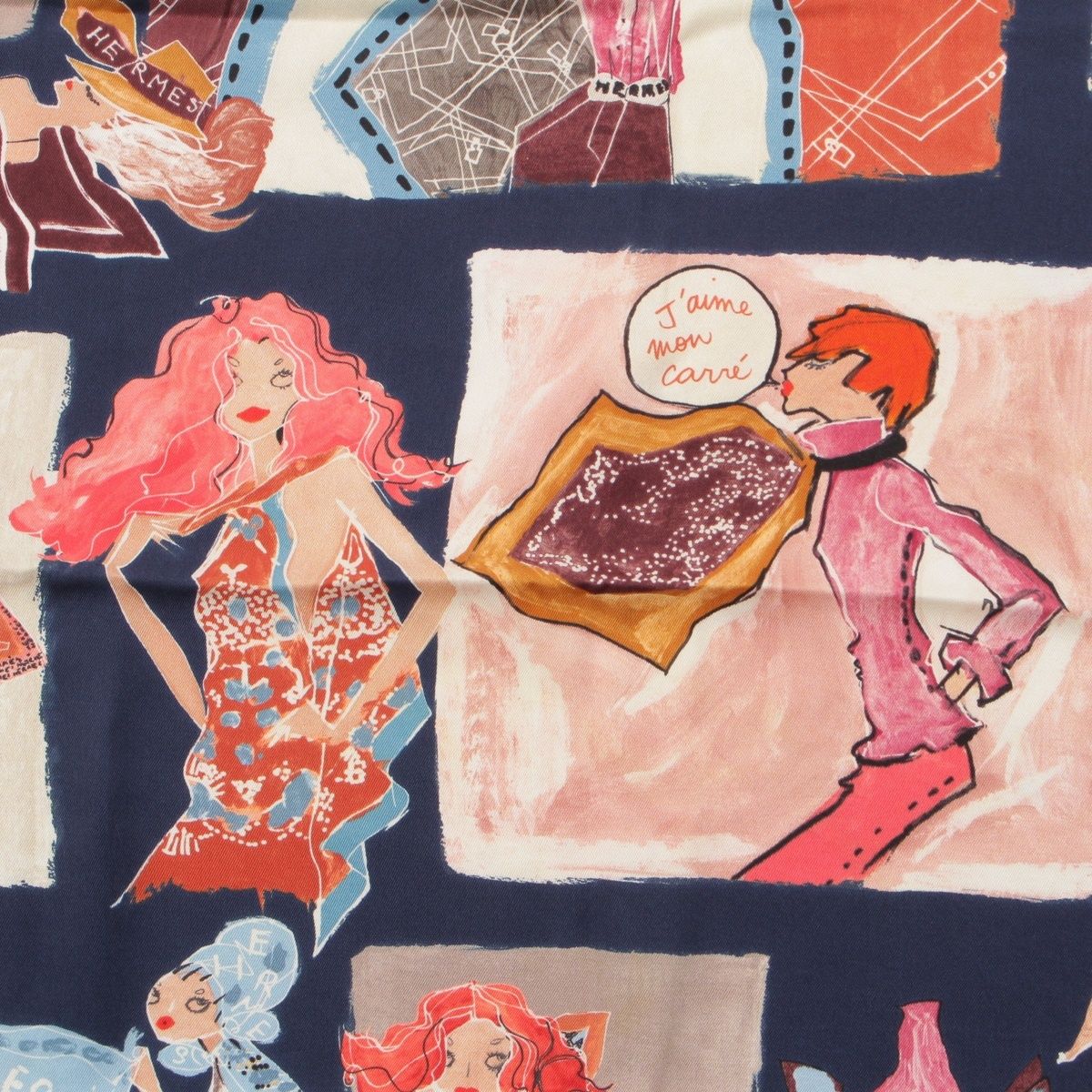 エルメス カレ70 パリモナミ ファッションショー シルク スカーフ