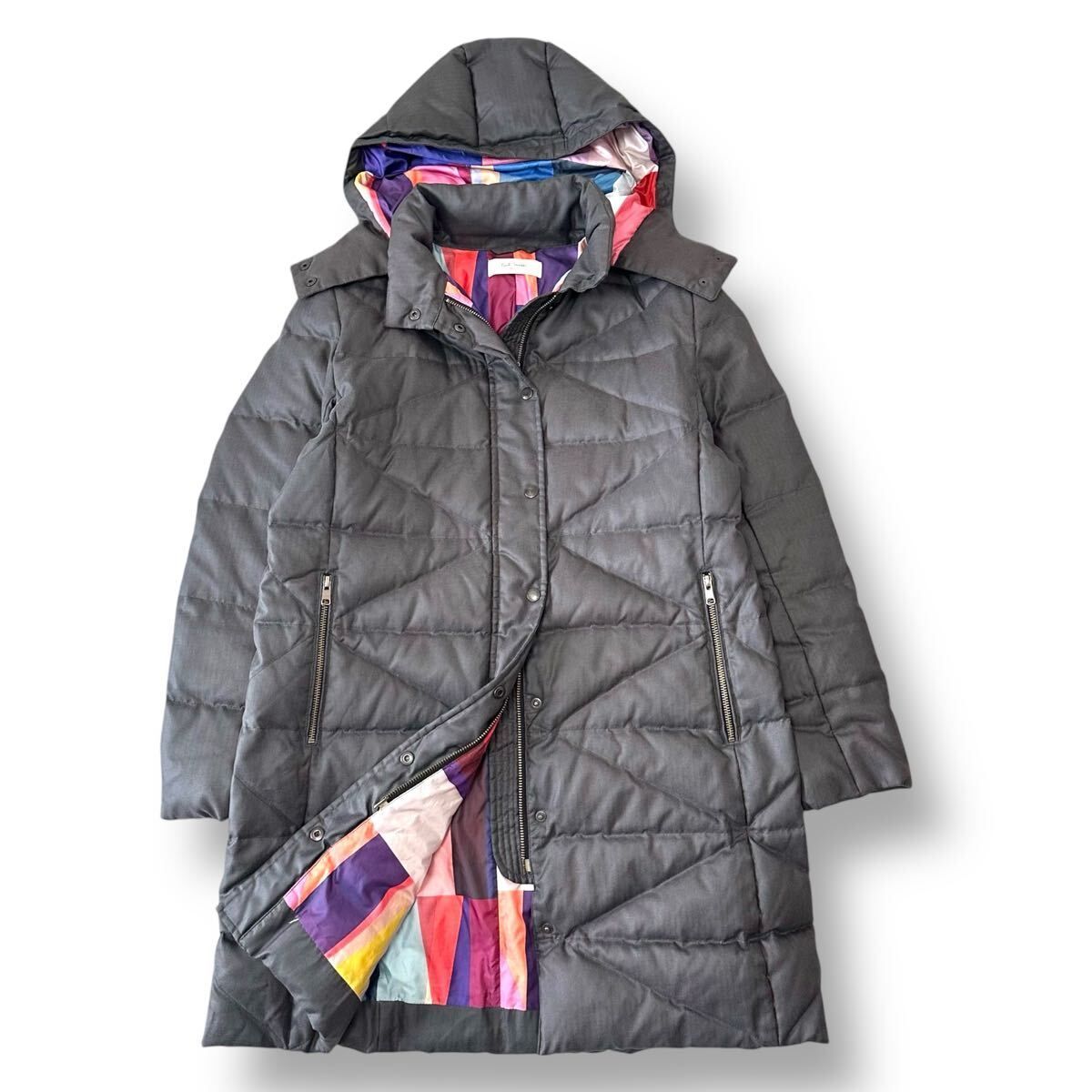 美品 Paul Smith ポールスミス キルティング マルチカラー ロング丈 