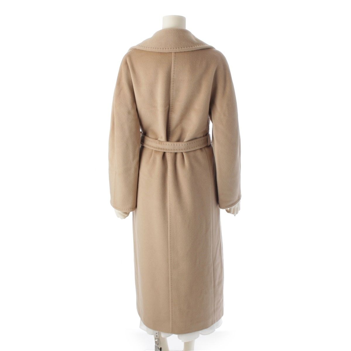 マックスマーラ マニュエラ ウール カシミヤ ラップ ベルト ロング