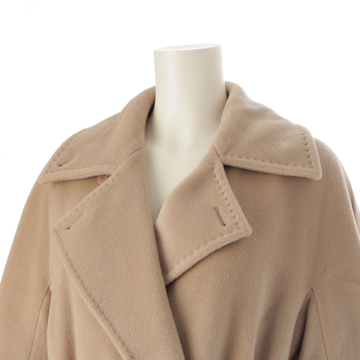 マックスマーラ マニュエラ ウール カシミヤ ラップ ベルト ロング