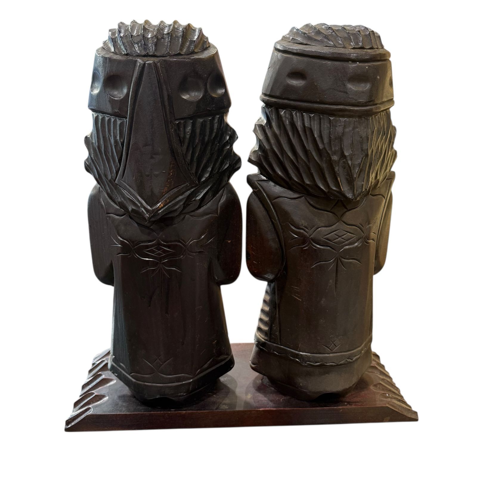 注文 ◇ニポポ◇アイヌ 民芸品 木彫り置物 ニポポ人形 大型 全長45cm