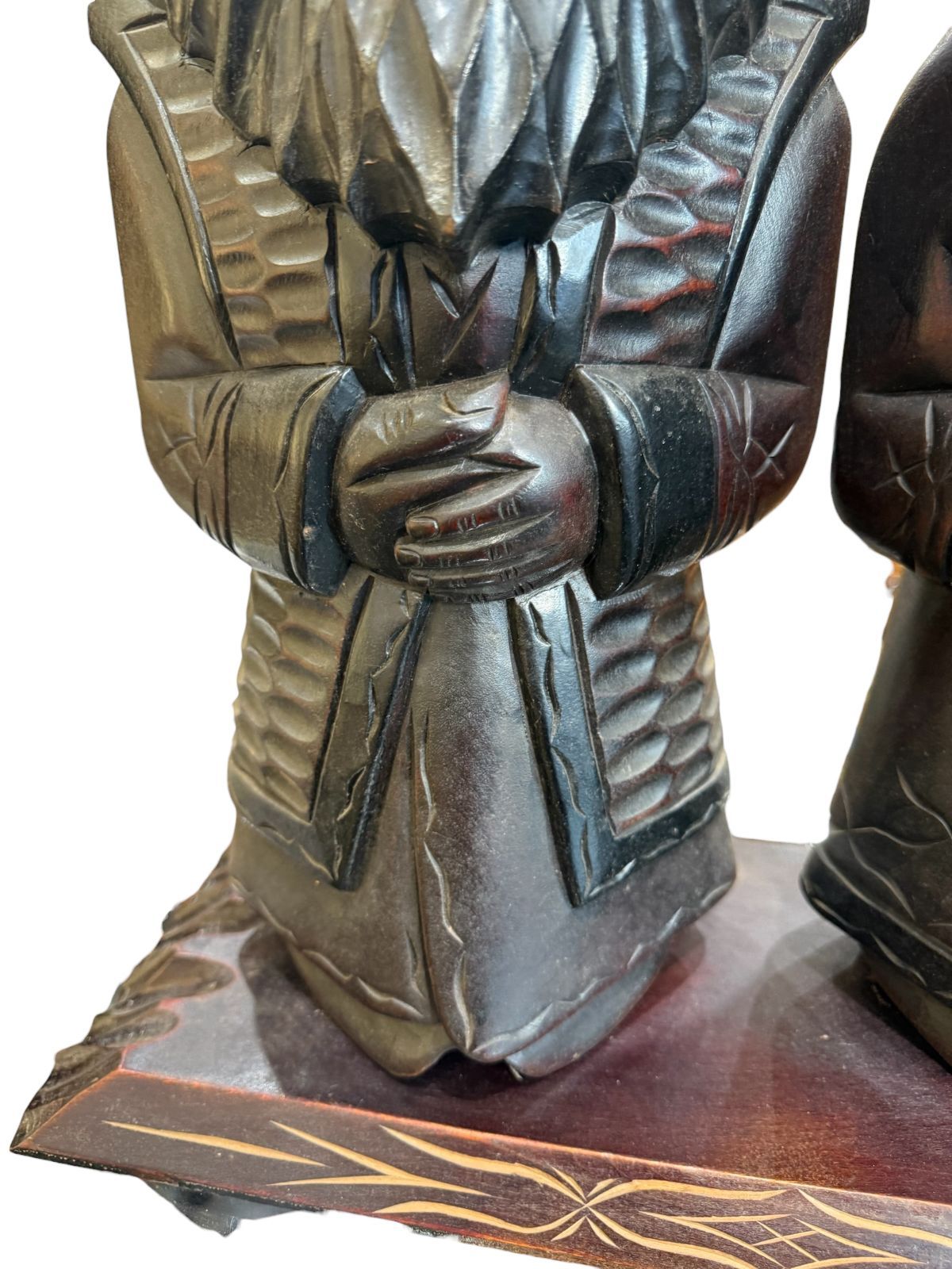 注文 ◇ニポポ◇アイヌ 民芸品 木彫り置物 ニポポ人形 大型 全長45cm