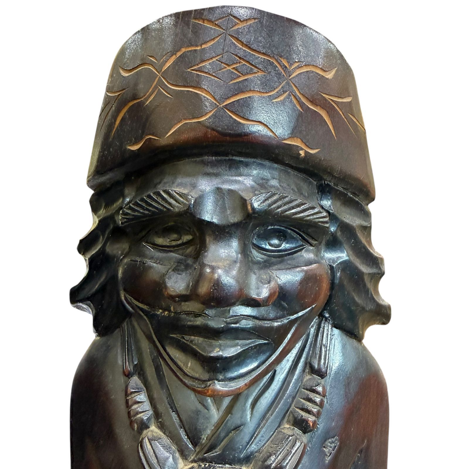 注文 ◇ニポポ◇アイヌ 民芸品 木彫り置物 ニポポ人形 大型 全長45cm