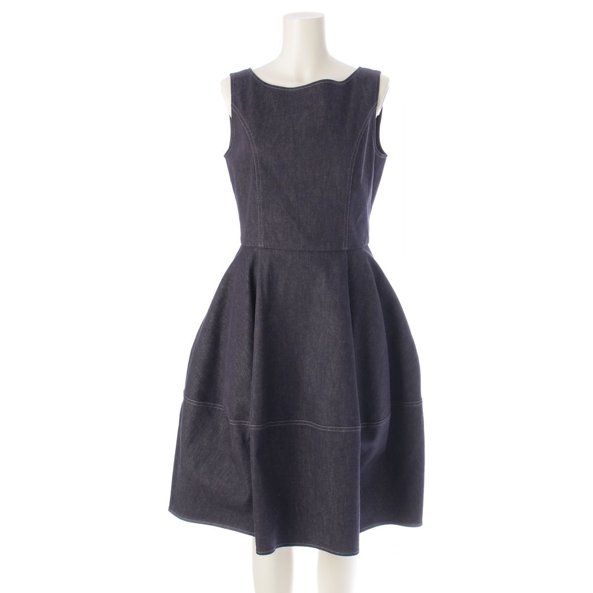 フォクシー ニューヨーク コットン Dress Denim Baron ノースリーブ